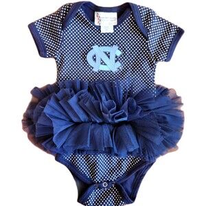 NCAA North Carolina Tar Heels Cheerleader Tutu Bodysuit 12 Months Girls